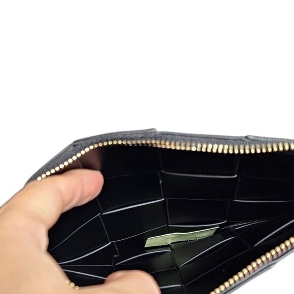 Anthropologie Woven Wristlet Wallet - Polyurethane Small Bag, Black, NWT - Picture 7 of 8